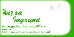 muzsa imgrund business card